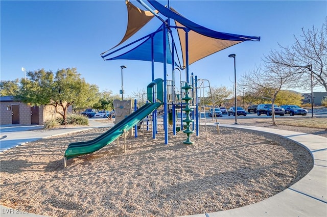 view of jungle gym