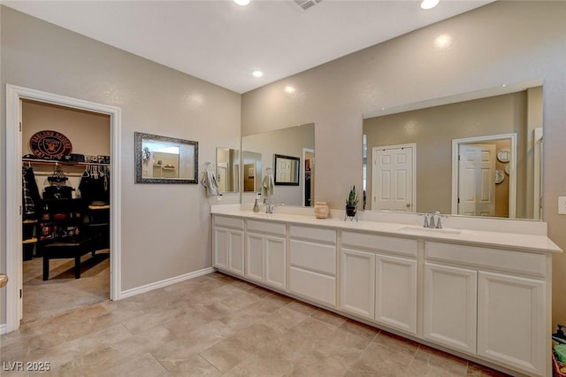 bathroom featuring vanity