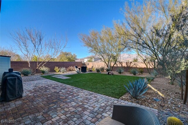 view of yard with a patio