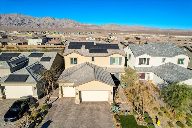 bird's eye view featuring a mountain view