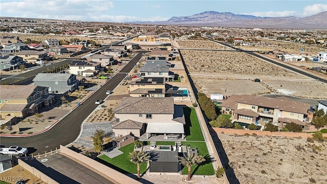 aerial view featuring a mountain view