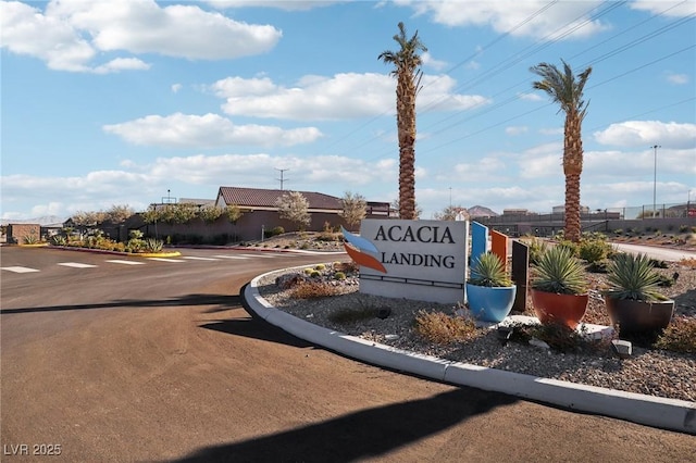 view of community sign