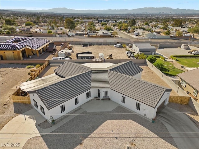 bird's eye view featuring a mountain view