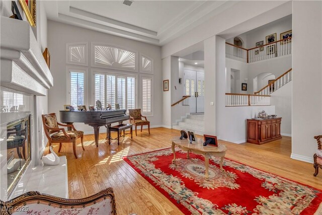 interior space featuring beverage cooler and wood-type flooring