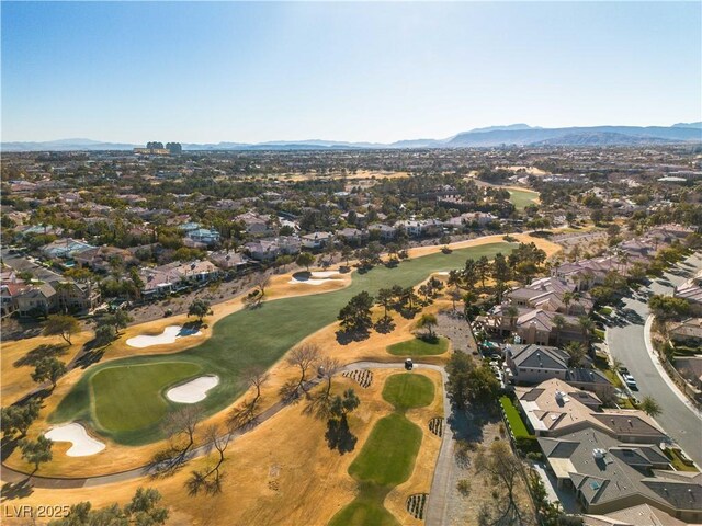 aerial view featuring a mountain view