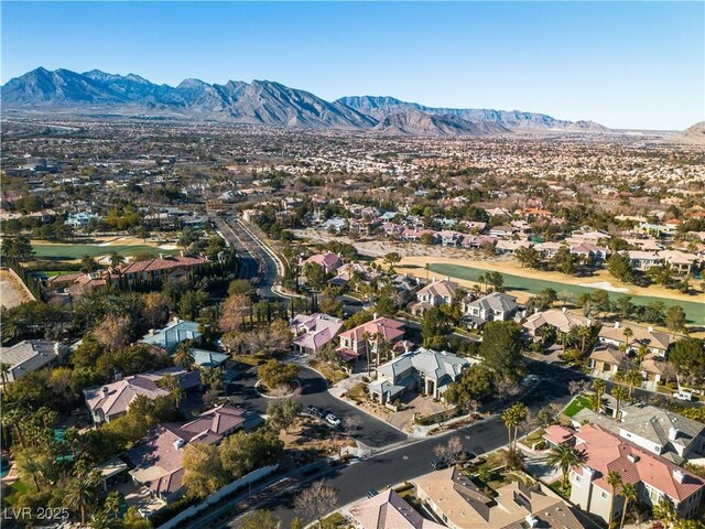 aerial view featuring a mountain view