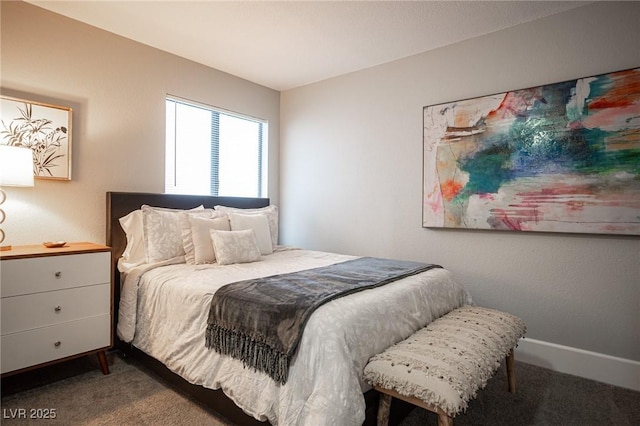 bedroom featuring carpet