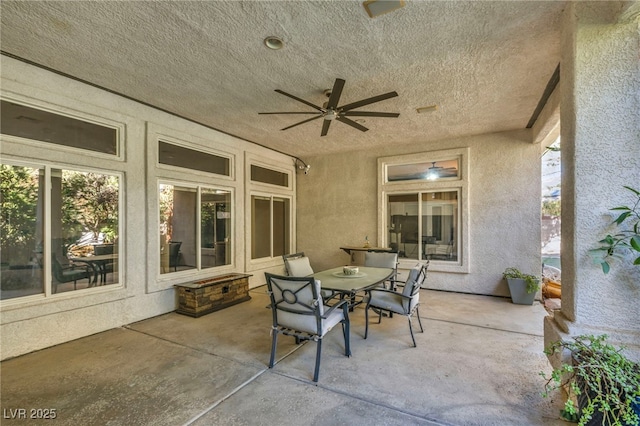 view of patio / terrace with ceiling fan