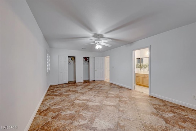 empty room with ceiling fan