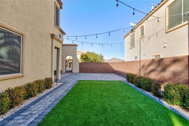 view of yard featuring a patio