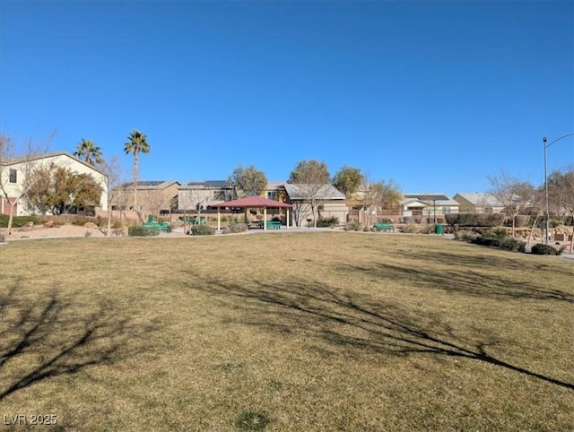 view of yard with a residential view