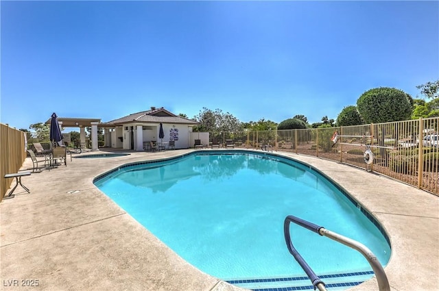 view of pool with a patio area