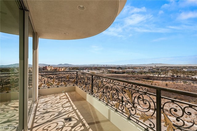 balcony with a mountain view