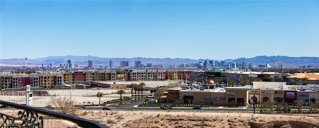 property's view of city with a mountain view