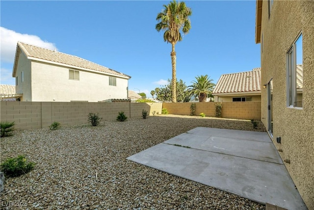 view of yard with a patio