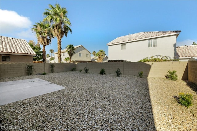 view of yard with a patio area