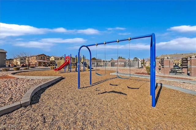 view of jungle gym