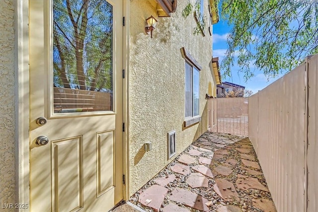 view of home's exterior with a patio area