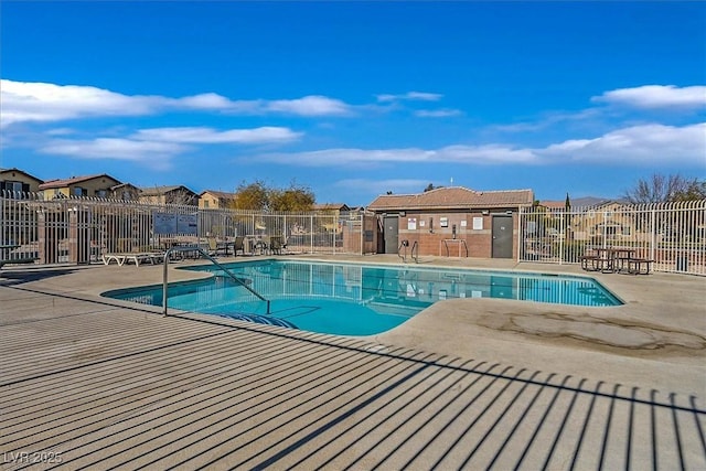 view of pool featuring a patio area