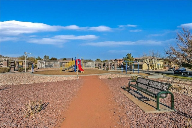 surrounding community with a playground