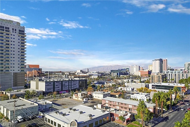 city view with a mountain view