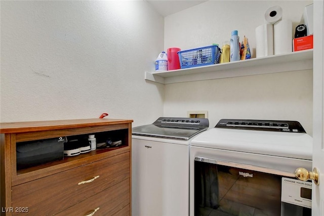 laundry area featuring separate washer and dryer