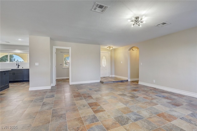 interior space with sink