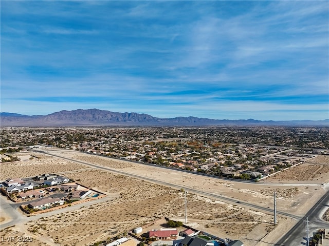 aerial view featuring a mountain view