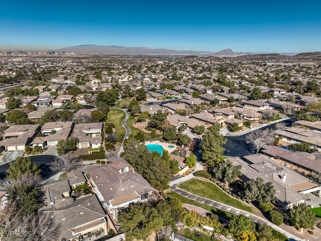 aerial view featuring a mountain view