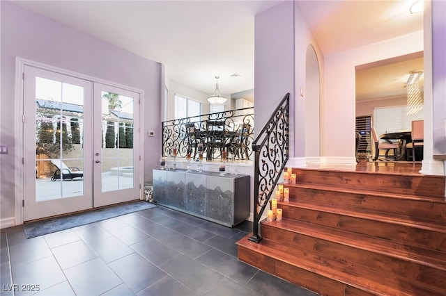 interior space featuring french doors