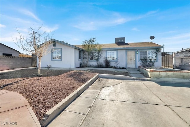 single story home with a patio