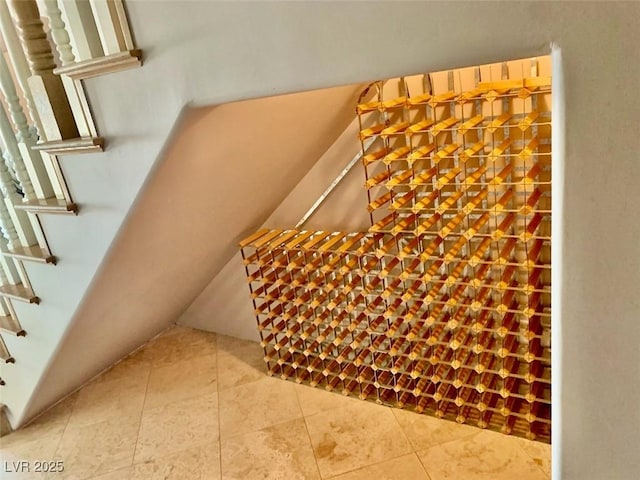 wine room featuring tile patterned flooring