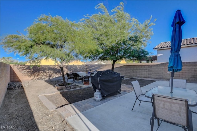 view of patio with grilling area