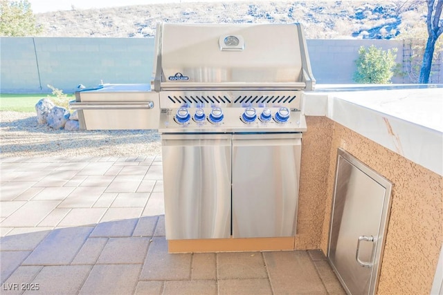 view of patio featuring area for grilling