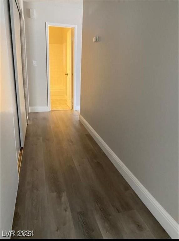 hall featuring dark hardwood / wood-style flooring