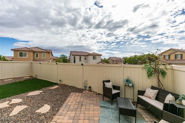 view of patio featuring outdoor lounge area