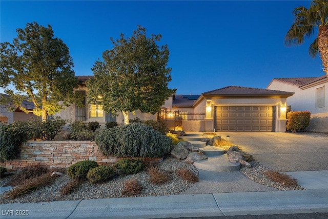 view of front of house featuring a garage