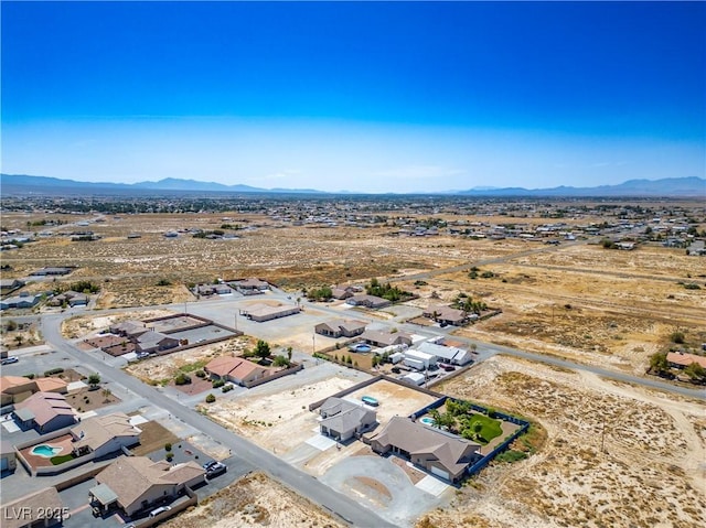 aerial view with a mountain view