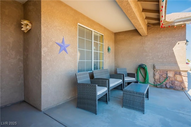 view of patio / terrace with an outdoor living space