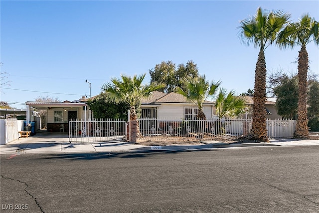 view of front of house with a carport