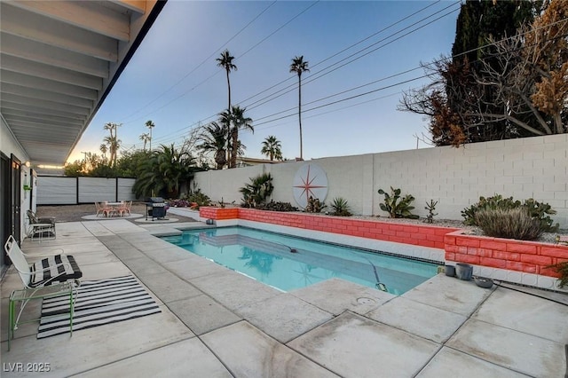 view of pool with a patio