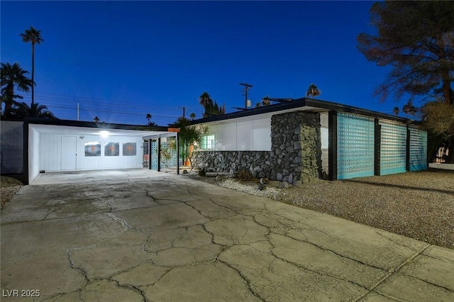 view of ranch-style home