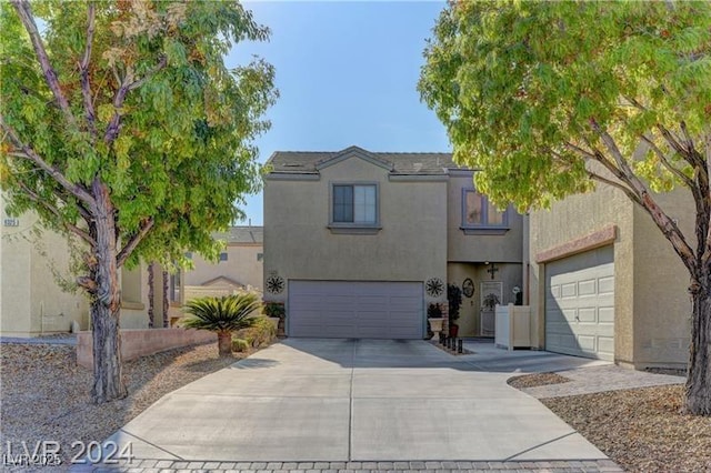 view of front of house featuring a garage