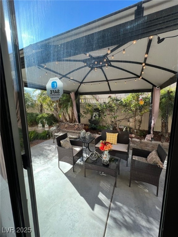 view of patio / terrace with an outdoor hangout area