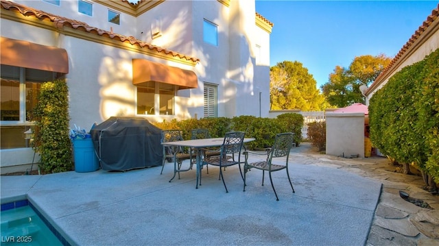 view of patio featuring grilling area