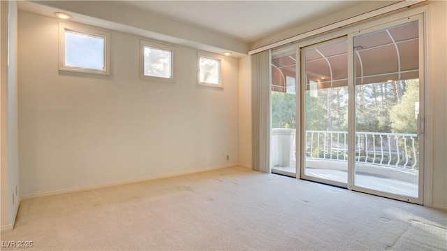 view of carpeted empty room