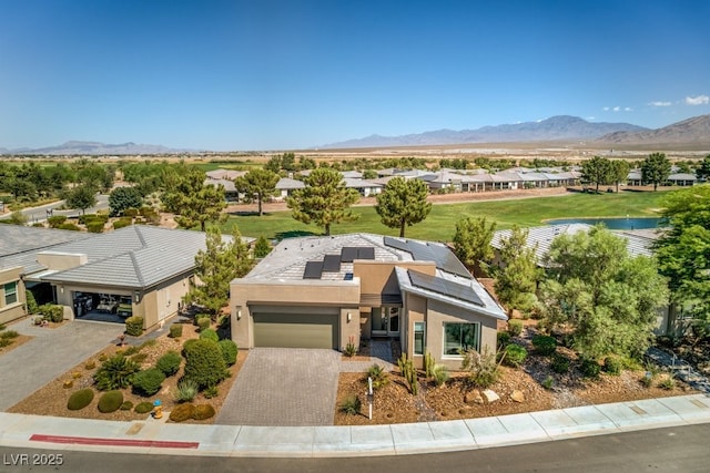 bird's eye view featuring a mountain view