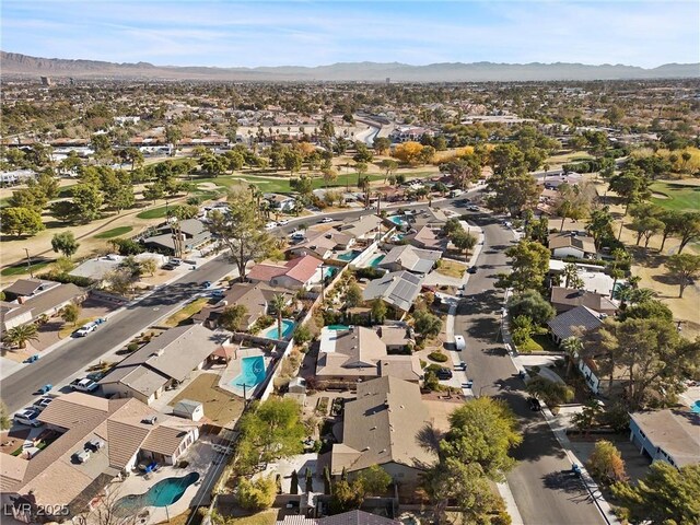 aerial view featuring a mountain view