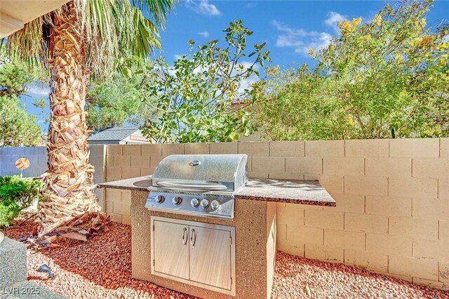 view of patio featuring grilling area and area for grilling