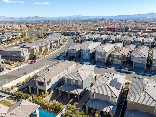 aerial view featuring a mountain view